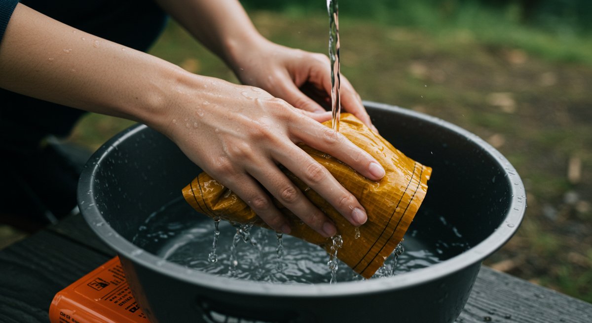 焚き火シート 洗い方