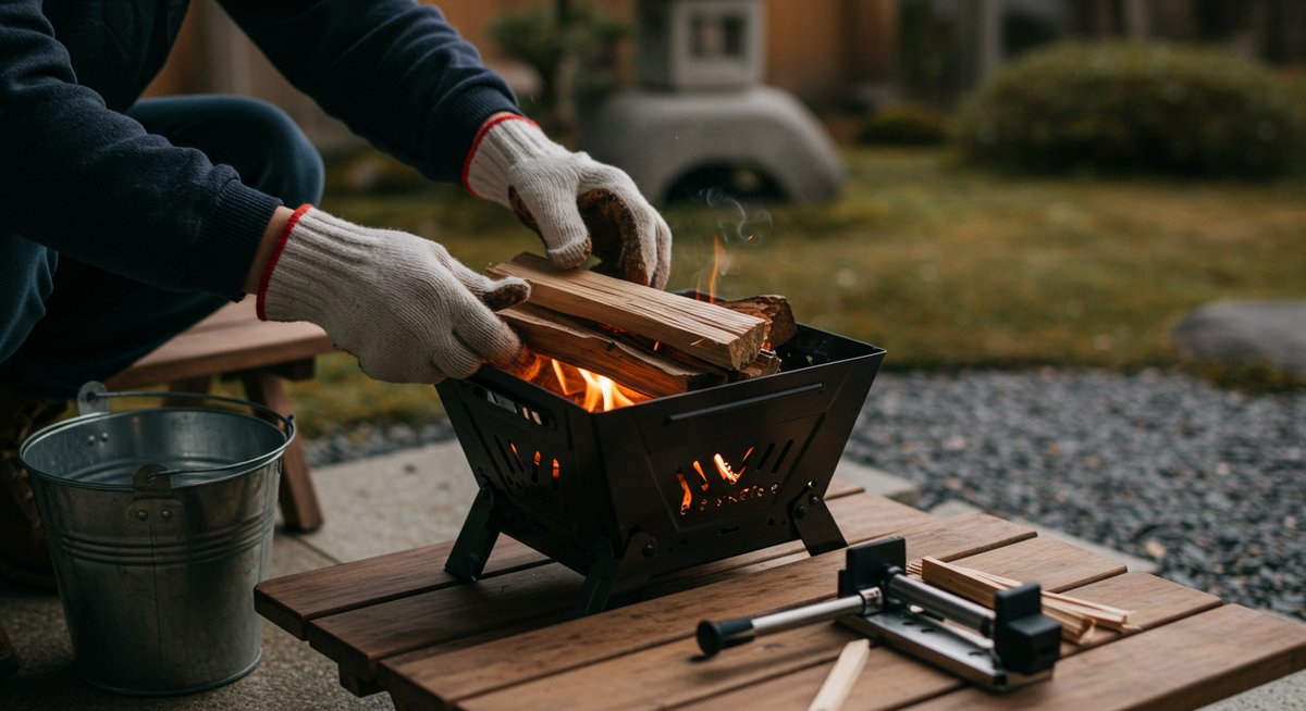 庭で焚き火 やり方