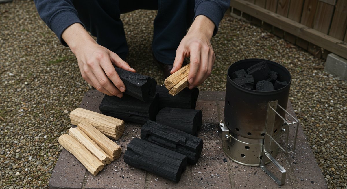 七輪 炭 火起こし