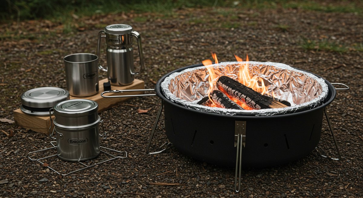 焚き火台 アルミホイル