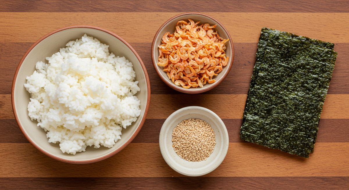 干しエビ おにぎり