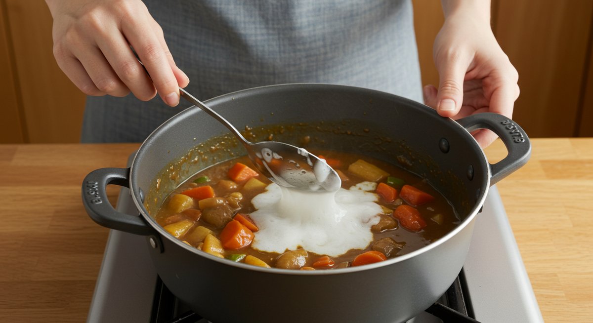カレー 白い 膜
