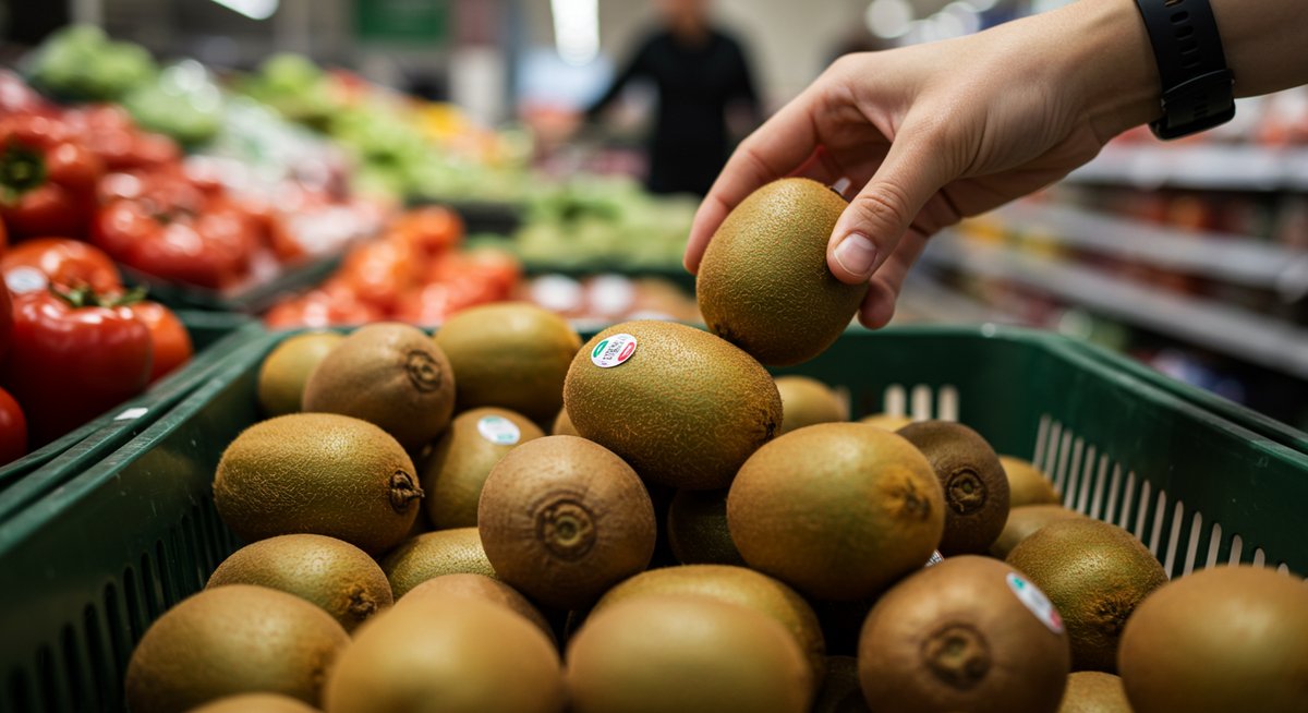 キウイ 白い 斑点