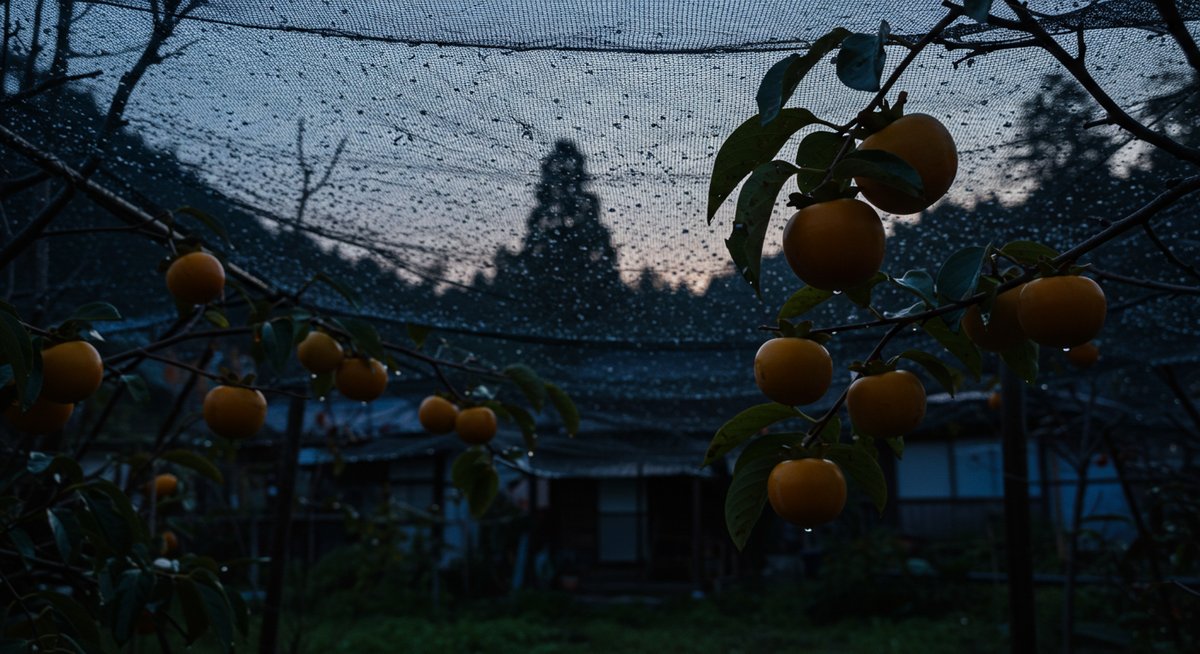 干し柿 夜